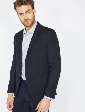 10844 Navy Plain Blazer