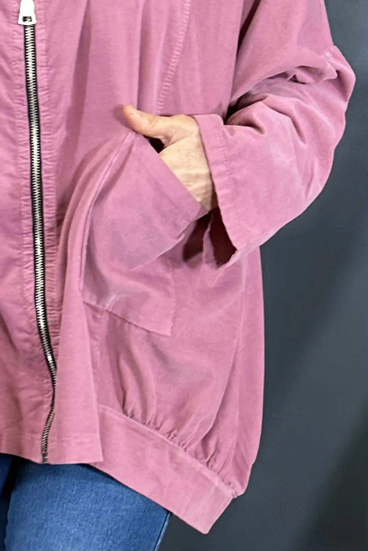 Joni Zip Up Cord Jacket Grape