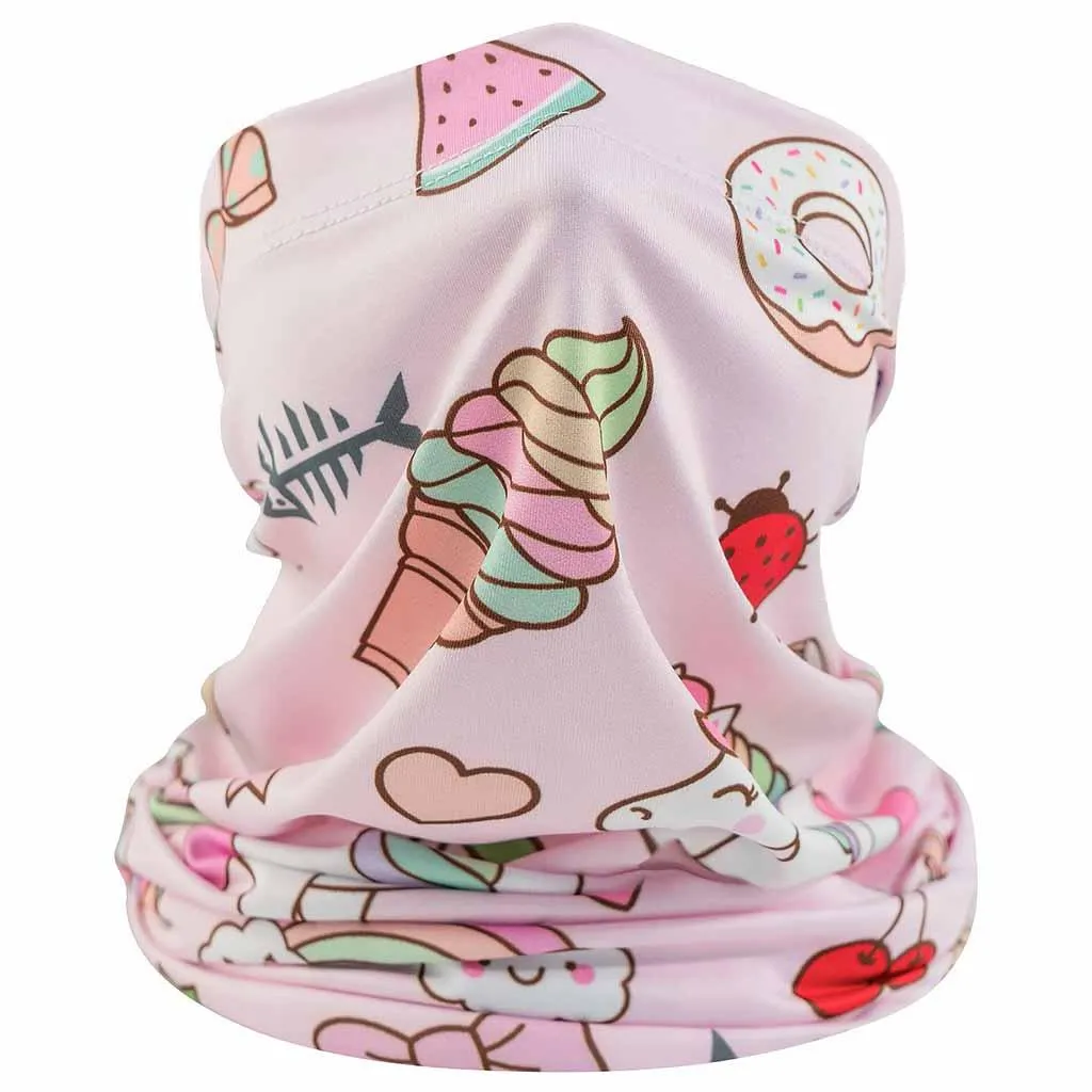 Kids’ Sun Protection Cartoon Print Neck Gaiter