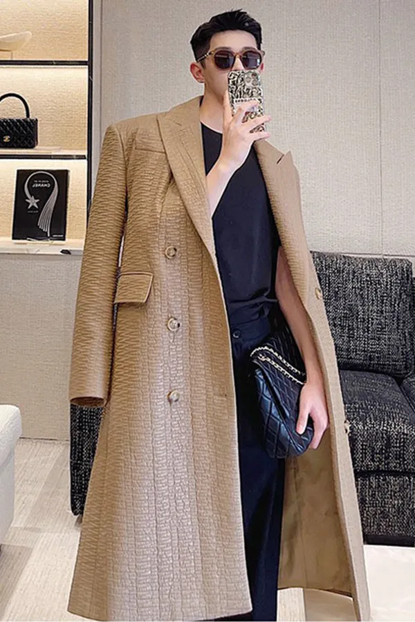 Knee-thick Windbreaker Jacket For Pi Shuai Zha Street