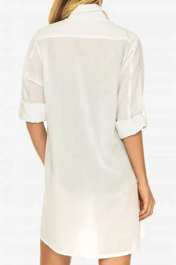 Resort Classic Longline Shirt - White