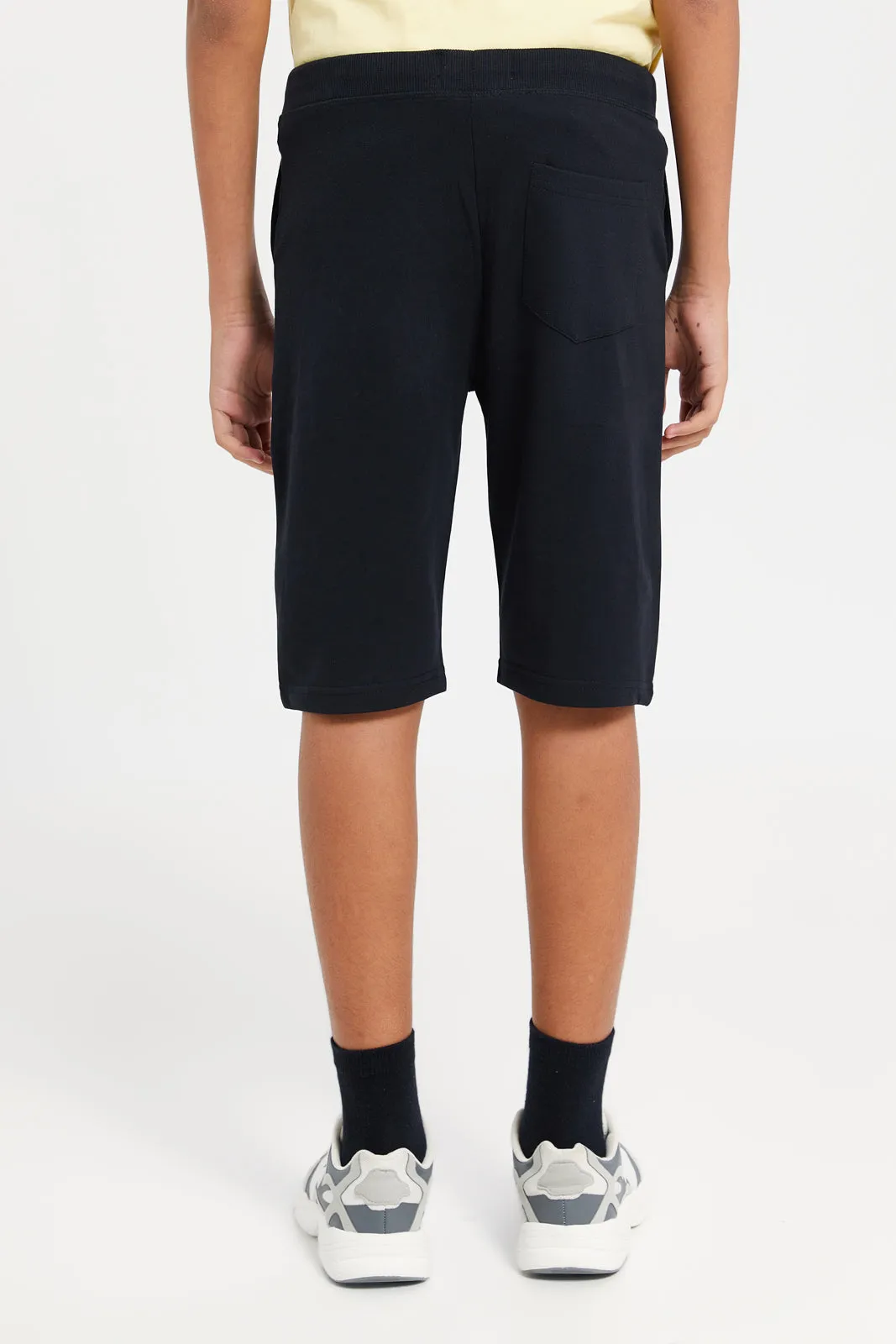 Senior Boys Black Active Shorts