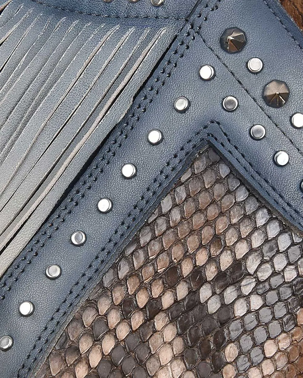 Western Style blue exotic boot